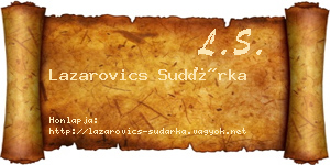 Lazarovics Sudárka névjegykártya